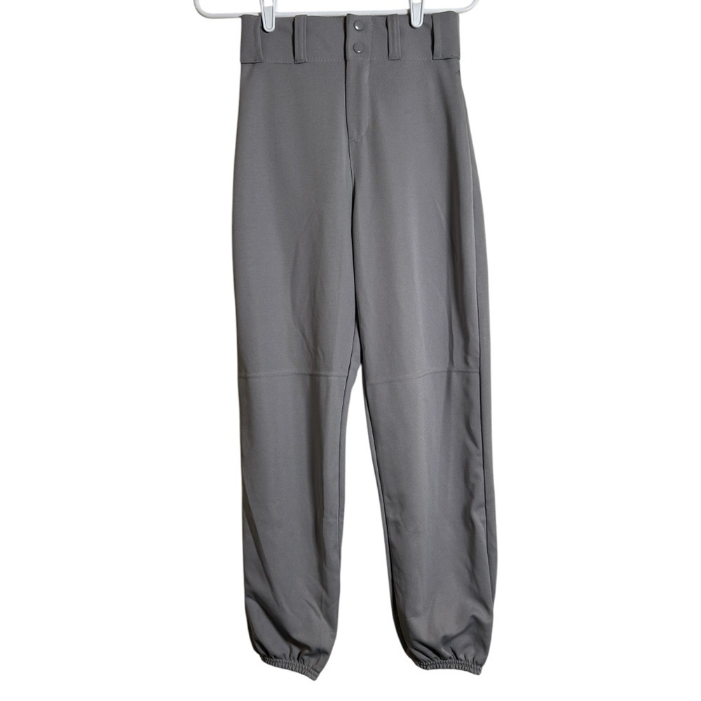 Alleson Gray Elastic Cuff Baseball Pants